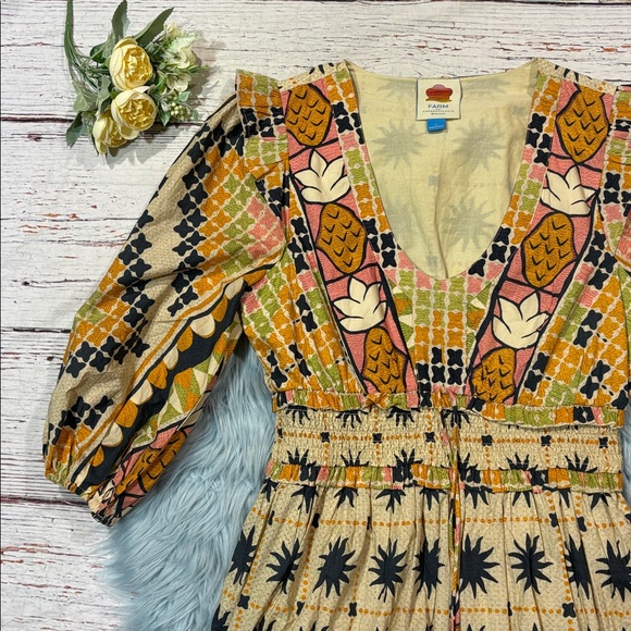 Farm Rio x Anthropologie Resort Tropical Sunshine V-Neck Maxi Dress - Picture 6 of 11